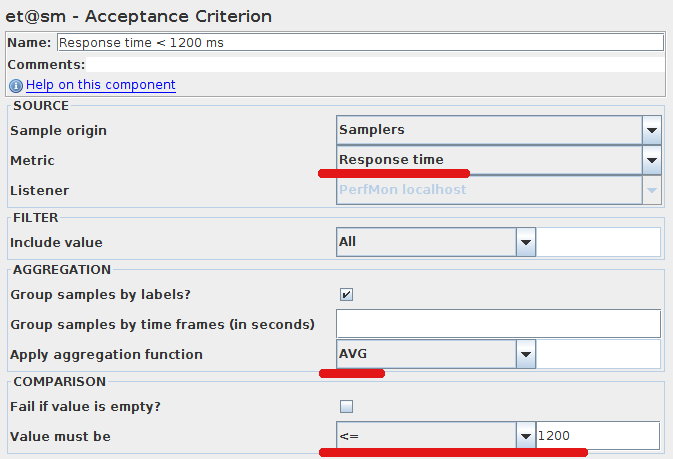 Evaluate tests automatically with acceptance criteria 1
