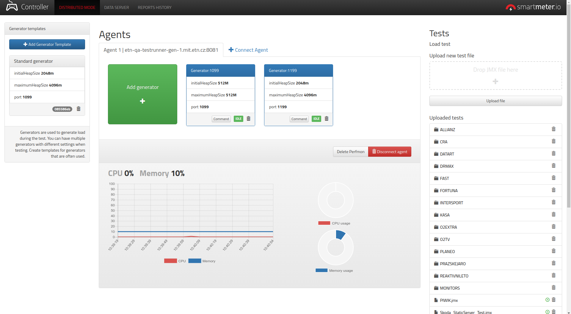 SmartMeter.io recorder select logs